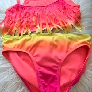 Justice Kids Bikini Fringe Swimsuit